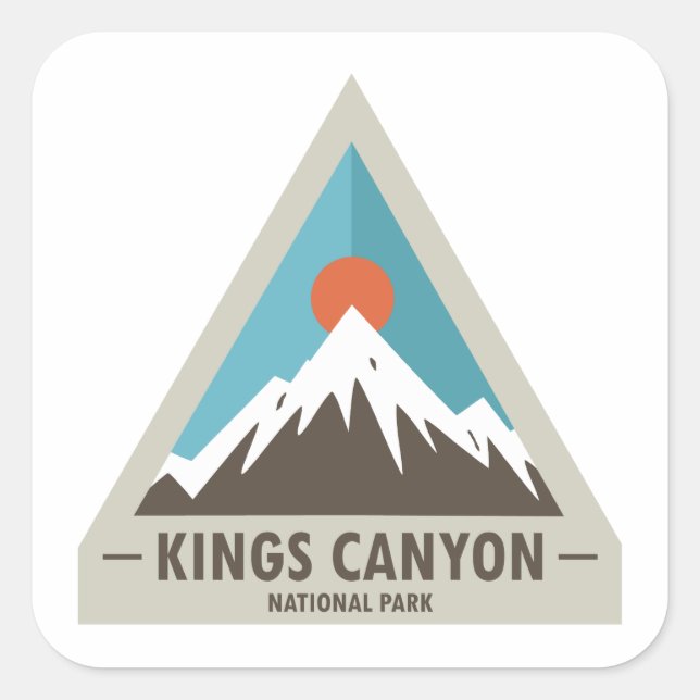 Sticker Carré Parc national de Kings Canyon (Devant)