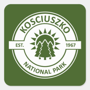 Sticker Carré Parc national de Kosciuszko Sun Trees