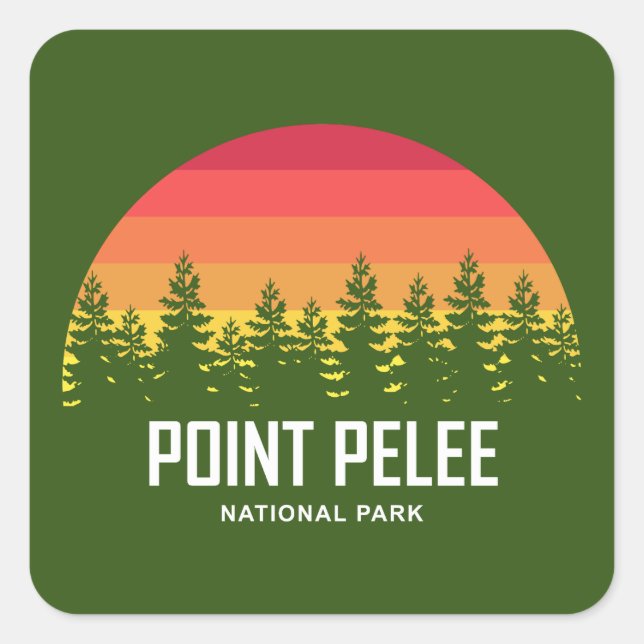 Sticker Carré Parc national de la Pointe-Pelée Ontario Canada (Devant)