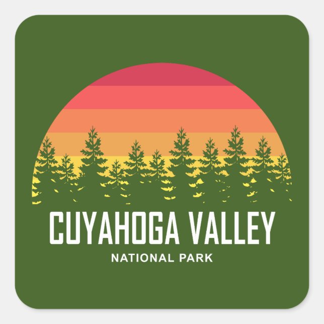 Sticker Carré Parc national de la vallée de Cuyahoga (Devant)