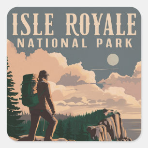 Sticker Carré Parc national de l'Isle Royale