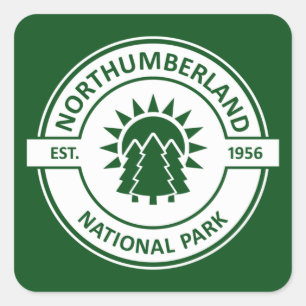 Sticker Carré Parc national de Northumberland Sun Trees