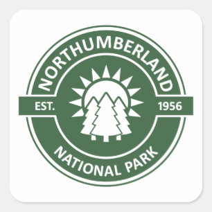 Sticker Carré Parc national de Northumberland Sun Trees