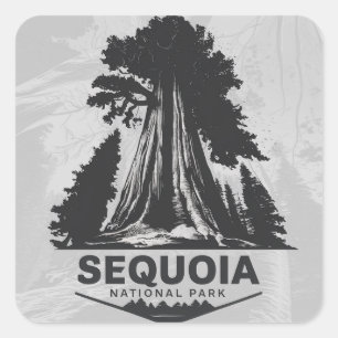 Sticker Carré Parc national de Sequoia
