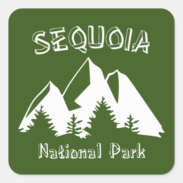 Sticker Carré Parc national de Sequoia (Devant)