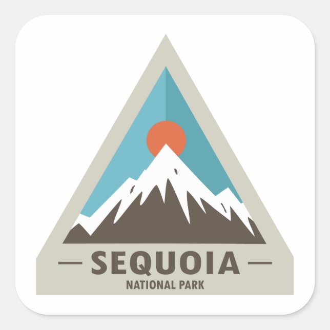 Sticker Carré Parc national de Sequoia (Devant)