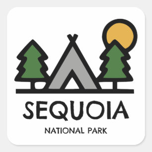 Sticker Carré Parc national de Sequoia