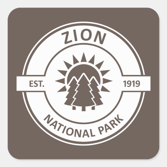 Sticker Carré Parc national de Sion Sun Trees (Devant)