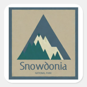 Sticker Carré Parc national de Snowdonia Rustique