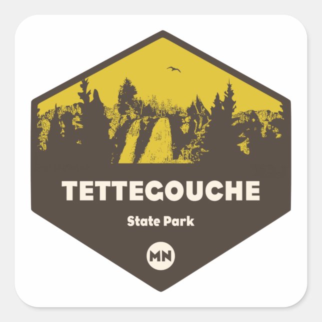 Sticker Carré Parc national de Tettegouche, Minnesota (Devant)