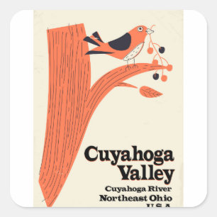 Sticker Carré Parc national de vallée de Cuyahoga