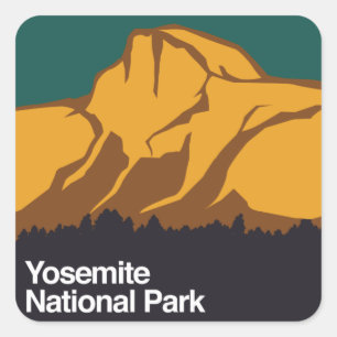 Sticker Carré Parc national de Yosemite