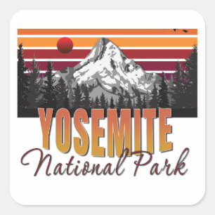 Sticker Carré Parc national de Yosemite
