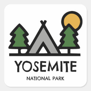 Sticker Carré Parc national de Yosemite