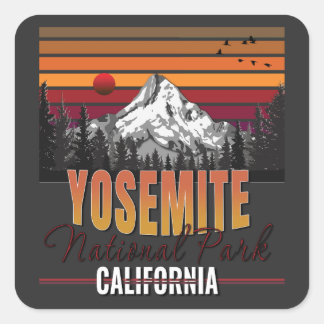 Sticker Carré Parc national de Yosemite - vêtements