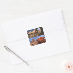 Sticker Carré Parc national des Arches Sandstone Aches Photo Col
