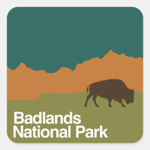 Sticker Carré Parc national des Badlands