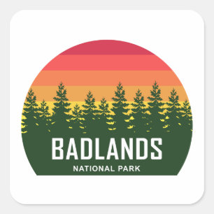 Sticker Carré Parc national des Badlands