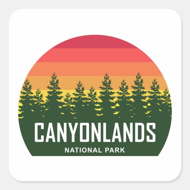 Sticker Carré Parc national des Canyonlands (Devant)