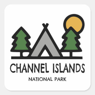 Sticker Carré Parc national des îles Channel