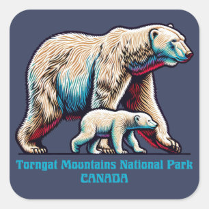 Sticker Carré Parc national des Monts-Torngat Canada