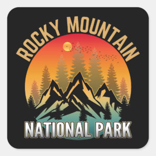 Sticker Carré Parc national des Rocheuses