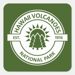 Sticker Carré Parc national des volcans d'Hawaii