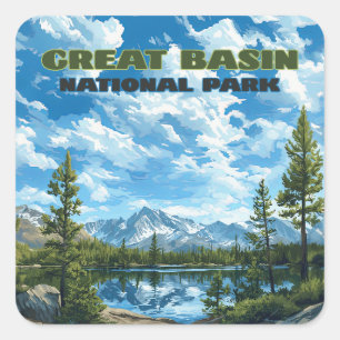 Sticker Carré Parc national du Grand Bassin Nevada Wheeler Peak