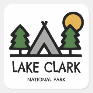 Sticker Carré Parc national du lac Clark