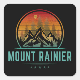 Sticker Carré Parc national du mont Rainier