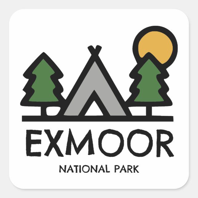 Sticker Carré Parc national Exmoor (Devant)