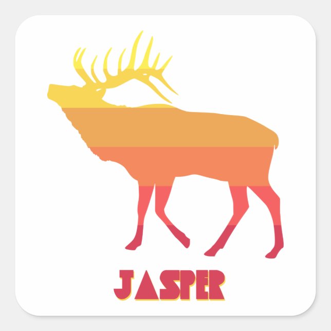 Sticker Carré Parc national Jasper Elk (Devant)