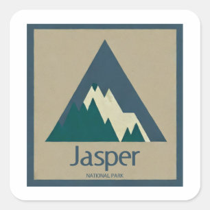 Sticker Carré Parc national Jasper Rustique