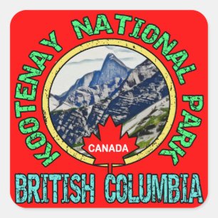 Sticker Carré Parc national Kootenay (Colombie-Britannique)