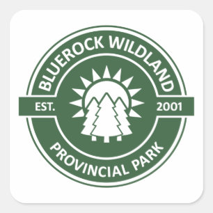 Sticker Carré Parc provincial Bluerock Wildland Sun Trees