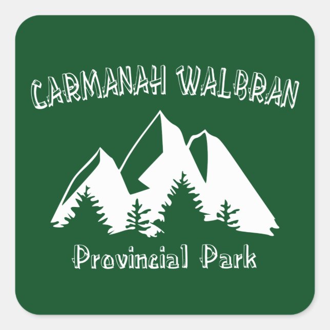 Sticker Carré Parc provincial Carmanah Walbran (Devant)
