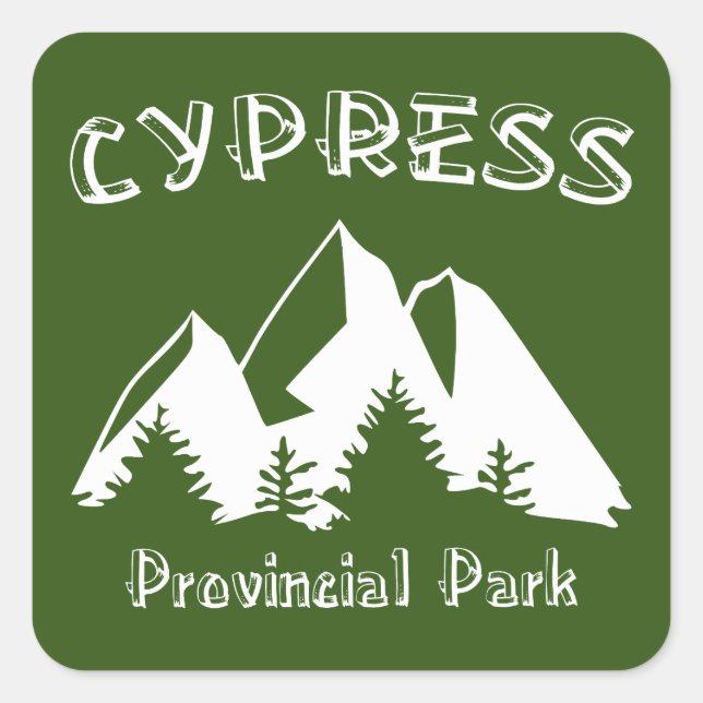 Sticker Carré Parc provincial Cypress (Devant)