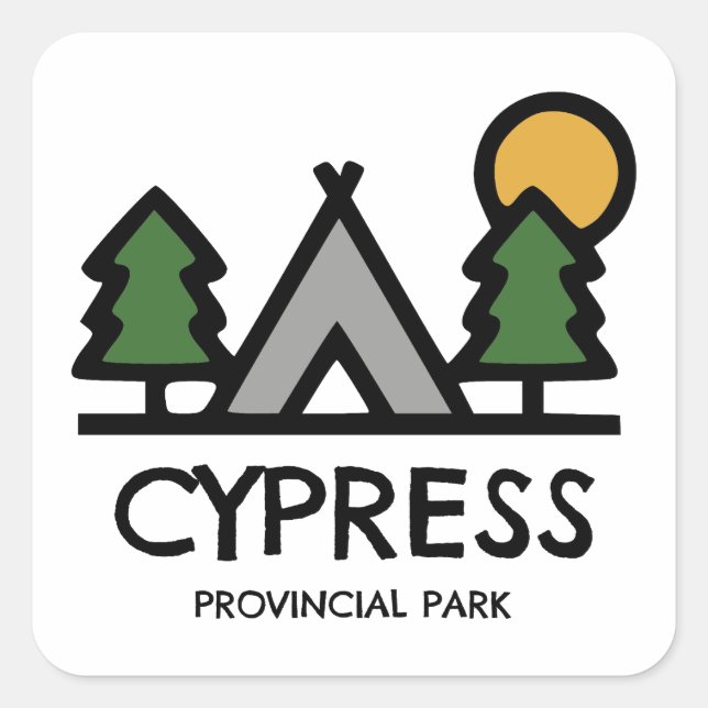 Sticker Carré Parc provincial Cypress (Devant)