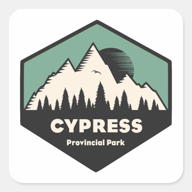 Sticker Carré Parc provincial Cypress (Devant)