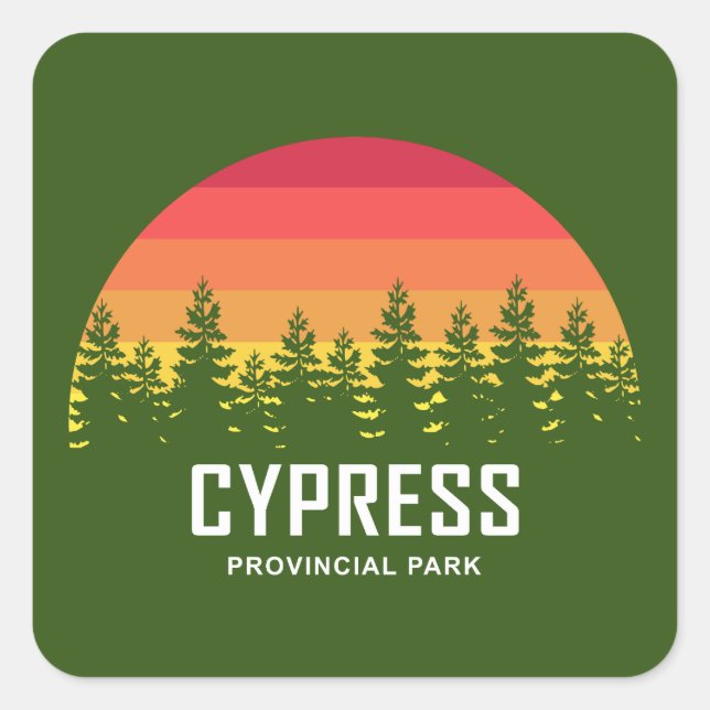 Sticker Carré Parc provincial Cypress (Devant)