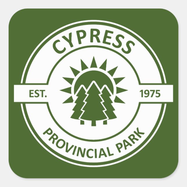 Sticker Carré Parc provincial Cypress Sun Trees (Devant)