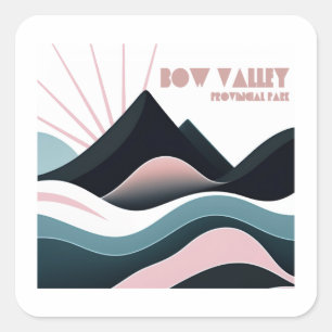 Sticker Carré Parc provincial de Bow Valley Colour Hills
