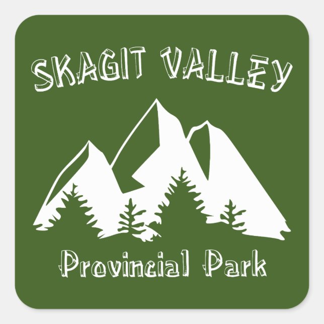 Sticker Carré Parc provincial de Skagit Valley (Devant)