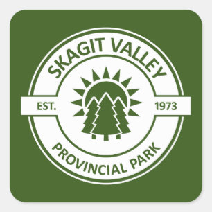Sticker Carré Parc provincial de Skagit Valley Sun Trees