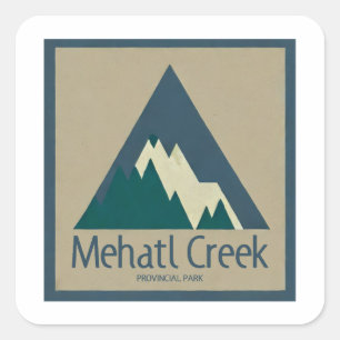 Sticker Carré Parc provincial Mehatl Creek Rustique