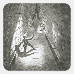 Sticker Carré Parfum intérieur d'une pyramide, c.1780 (gravure)