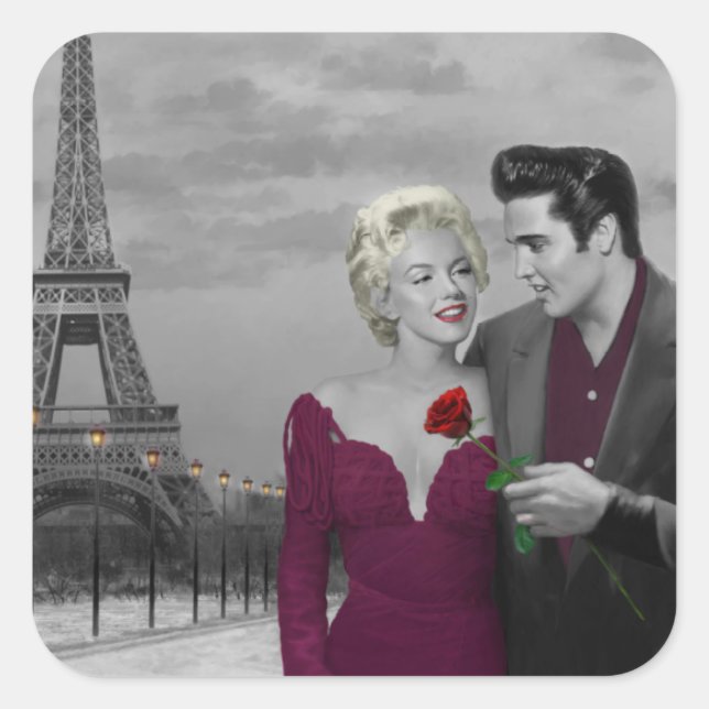 Sticker Carré Paris B&W (Devant)