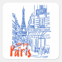 Paris Street Sketch Art