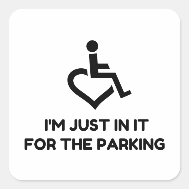 Sticker Carré Parking pour Handicap (Devant)