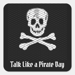 Sticker Carré Parler comme une journée de pirates